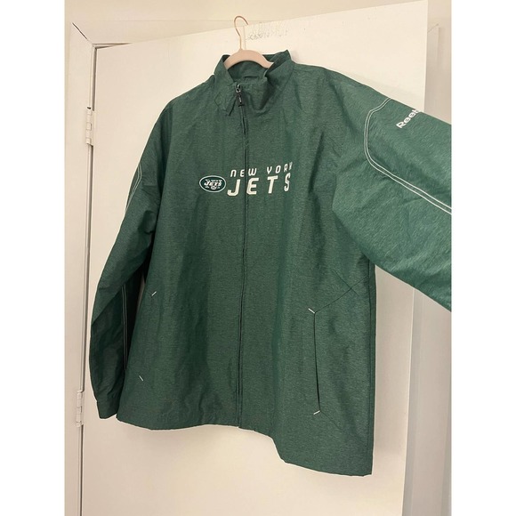 Reebok Original Green NFL New York Jets Activewear Jacket Size XL Windbreaker - Picture 3 of 6